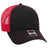OTTO CAP 6 Panel Low Profile Mesh Back Trucker Hat OTTO 83 - 1239 Blk/Blk/Red OSFM - Adult Hats