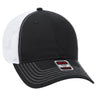 OTTO CAP 6 Panel Low Profile Mesh Back Trucker Hat OTTO 83 - 1239 Blk/Blk/Wht OSFM - Adult Hats