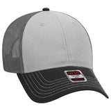 OTTO CAP 6 Panel Low Profile Mesh Back Trucker Hat OTTO 83 - 1239 Blk/Gry/Ch.Gry OSFM - Adult Hats