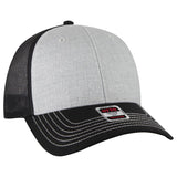 OTTO CAP 6 Panel Low Profile Mesh Back Trucker Hat OTTO 83 - 1239 Blk/Ht Gry/Blk OSFM - Adult Hats