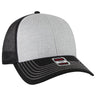 OTTO CAP 6 Panel Low Profile Mesh Back Trucker Hat OTTO 83 - 1239 Blk/Ht Gry/Blk OSFM - Adult Hats