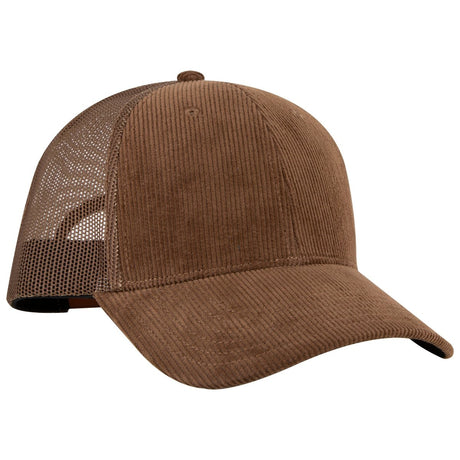 OTTO CAP 6 Panel Low Profile Mesh Back Trucker Hat OTTO 83 - 1239 Brown OSFM - Adult Hats