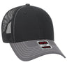OTTO CAP 6 Panel Low Profile Mesh Back Trucker Hat OTTO 83 - 1239 Ch. Gry/Blk/Blk OSFM - Adult Hats