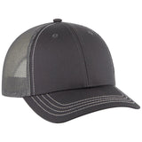 OTTO CAP 6 Panel Low Profile Mesh Back Trucker Hat OTTO 83 - 1239 Char. Gray Young Adult Hats