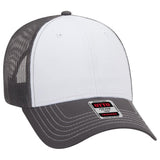 OTTO CAP 6 Panel Low Profile Mesh Back Trucker Hat OTTO 83 - 1239 Ch.Gry/Wht/Ch.Gry OSFM - Adult Hats