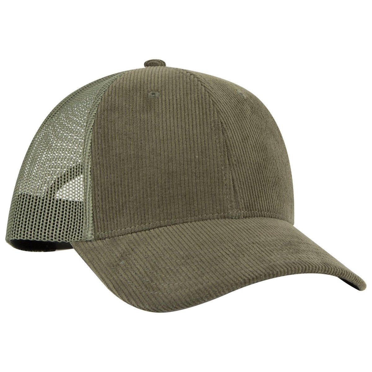 OTTO CAP 6 Panel Low Profile Mesh Back Trucker Hat OTTO 83 - 1239 Dk Ol Grn OSFM - Adult Hats