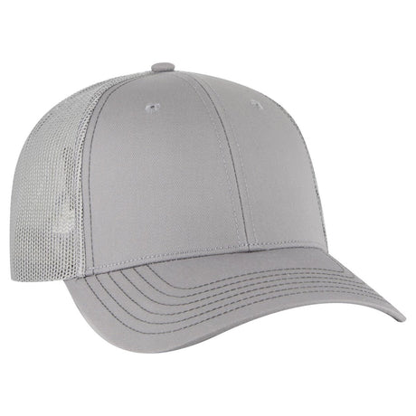 OTTO CAP 6 Panel Low Profile Mesh Back Trucker Hat OTTO 83 - 1239 Gray OSFM - Adult Hats