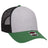 OTTO CAP 6 Panel Low Profile Mesh Back Trucker Hat OTTO 83 - 1239 Kelly/HeatherGray/Black OSFM - Adult Hats