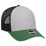 OTTO CAP 6 Panel Low Profile Mesh Back Trucker Hat OTTO 83 - 1239 Kelly/HeatherGray/Black OSFM - Adult Hats