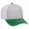 OTTO CAP 6 Panel Low Profile Mesh Back Trucker Hat OTTO 83 - 1239 Kelly/HeatherGray/White OSFM - Adult Hats
