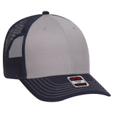 OTTO CAP 6 Panel Low Profile Mesh Back Trucker Hat OTTO 83 - 1239 Nvy/Gry/Nvy OSFM - Adult Hats