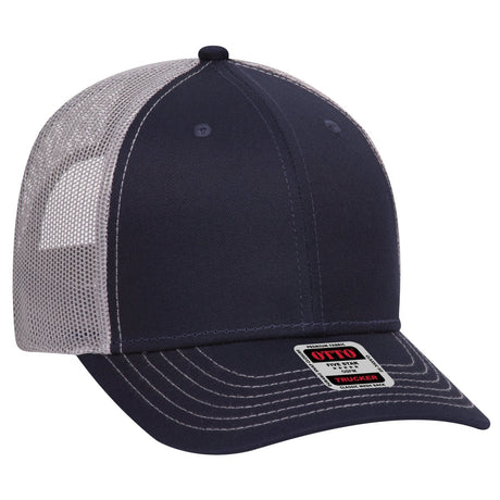 OTTO CAP 6 Panel Low Profile Mesh Back Trucker Hat OTTO 83 - 1239 Nvy/Nvy/Gry OSFM - Adult Hats