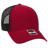 OTTO CAP 6 Panel Low Profile Mesh Back Trucker Hat OTTO 83 - 1239 Red/Red/Blk OSFM - Adult Hats