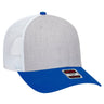 OTTO CAP 6 Panel Low Profile Mesh Back Trucker Hat OTTO 83 - 1239 Royal/HeatherGry/White OSFM - Adult Hats