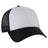 OTTO CAP 6 Panel Low Profile Mesh Back Trucker Hat OTTO 83 - 473 Black/Heather Gray/Black OSFM - Adult Hats