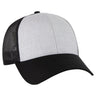 OTTO CAP 6 Panel Low Profile Mesh Back Trucker Hat OTTO 83 - 473 Black/Heather Gray/Black OSFM - Adult Hats
