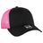 OTTO CAP 6 Panel Low Profile Mesh Back Trucker Hat OTTO 83 - 473 Blk/Blk/N.Pnk OSFM - Adult Hats