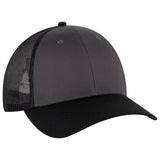 OTTO CAP 6 Panel Low Profile Mesh Back Trucker Hat OTTO 83 - 473 Blk/Ch.Gry/Blk OSFM - Adult Hats