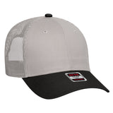 OTTO CAP 6 Panel Low Profile Mesh Back Trucker Hat OTTO 83 - 473 Blk/Gry OSFM - Adult Hats