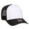 OTTO CAP 6 Panel Low Profile Mesh Back Trucker Hat OTTO 83 - 473 Blk/Wht/Blk OSFM - Adult Hats