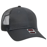 OTTO CAP 6 Panel Low Profile Mesh Back Trucker Hat OTTO 83 - 473 Char. Gray Young Adult Hats