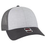 OTTO CAP 6 Panel Low Profile Mesh Back Trucker Hat OTTO 83 - 473 CharcoalGray/HeatherGray/CharcoalGray OSFM - Adult Hats