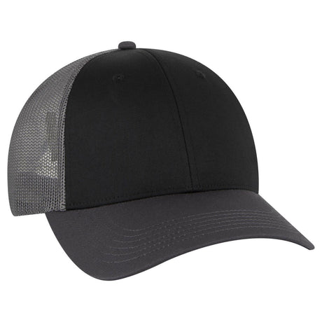 OTTO CAP 6 Panel Low Profile Mesh Back Trucker Hat OTTO 83 - 473 Ch.Gry/Blk/Ch.Gry OSFM - Adult Hats