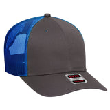 OTTO CAP 6 Panel Low Profile Mesh Back Trucker Hat OTTO 83 - 473 Ch.Gry/Ch.Gry/Ryl OSFM - Adult Hats