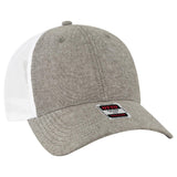 OTTO CAP 6 Panel Low Profile Mesh Back Trucker Hat OTTO 83 - 473 Ch.Gry/Wht OSFM - Adult Hats