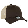 OTTO CAP 6 Panel Low Profile Mesh Back Trucker Hat OTTO 83 - 473 Dk.Brn/Dk.Brn/Kha OSFM - Adult Hats