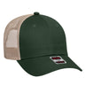 OTTO CAP 6 Panel Low Profile Mesh Back Trucker Hat OTTO 83 - 473 Dk.Grn/Dk.Grn/Kha OSFM - Adult Hats