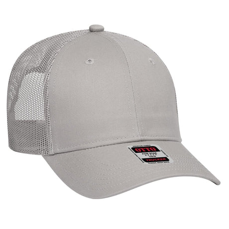 OTTO CAP 6 Panel Low Profile Mesh Back Trucker Hat OTTO 83 - 473 Gray OSFM - Adult Hats