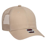 OTTO CAP 6 Panel Low Profile Mesh Back Trucker Hat OTTO 83 - 473 Khaki OSFM - Adult Hats