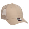 OTTO CAP 6 Panel Low Profile Mesh Back Trucker Hat OTTO 83 - 473 Khaki OSFM - Adult Hats