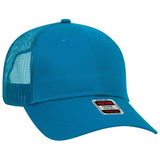 OTTO CAP 6 Panel Low Profile Mesh Back Trucker Hat OTTO 83 - 473 Lake Blue Young Adult Hats