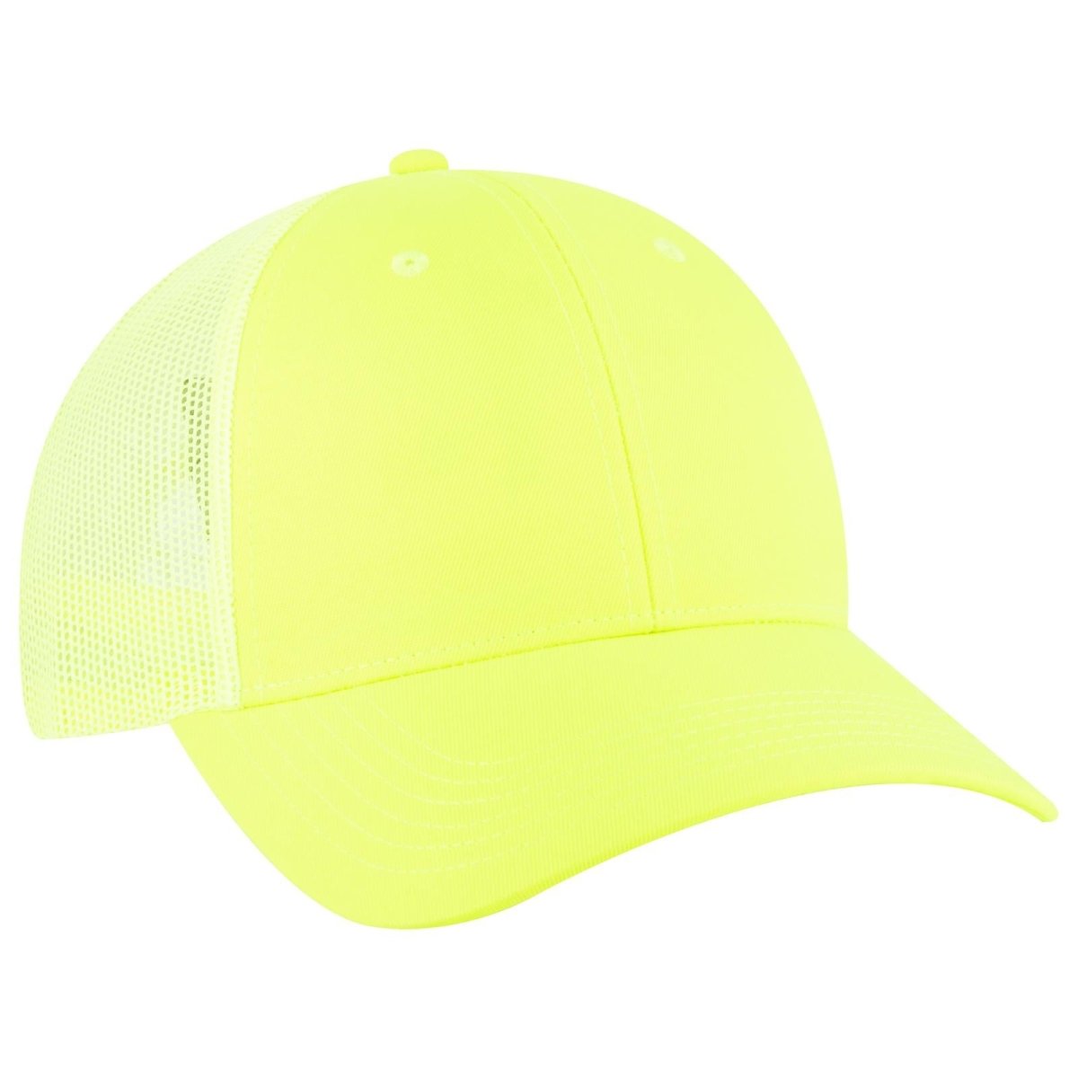 OTTO CAP 6 Panel Low Profile Mesh Back Trucker Hat OTTO 83 - 473 N. Yellow OSFM - Adult Hats