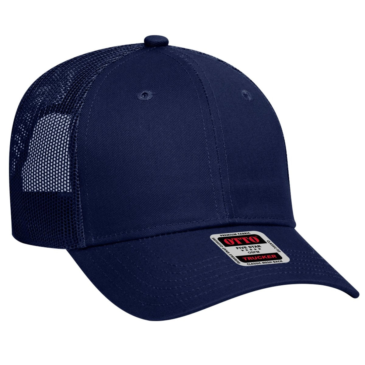 OTTO CAP 6 Panel Low Profile Mesh Back Trucker Hat OTTO 83 - 473 Navy OSFM - Adult Hats