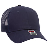 OTTO CAP 6 Panel Low Profile Mesh Back Trucker Hat OTTO 83 - 473 Navy Young Adult Hats