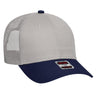 OTTO CAP 6 Panel Low Profile Mesh Back Trucker Hat OTTO 83 - 473 Nvy/Gry OSFM - Adult Hats