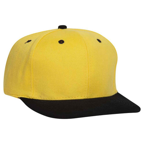 OTTO CAP 6 Panel Mid Profile Baseball Cap OTTO 27 - 008 Blk/Yel OSFM - Adult Hats