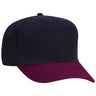 OTTO CAP 6 Panel Mid Profile Baseball Cap OTTO 27 - 008 Burg. Marn/Nvy OSFM - Adult Hats