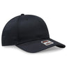 OTTO CAP 6 Panel Mid Profile Baseball Cap OTTO 27 - 079 Black OSFM - Adult Hats