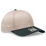 OTTO CAP 6 Panel Mid Profile Baseball Cap OTTO 27 - 079 Dk.Grn/Kha OSFM - Adult Hats