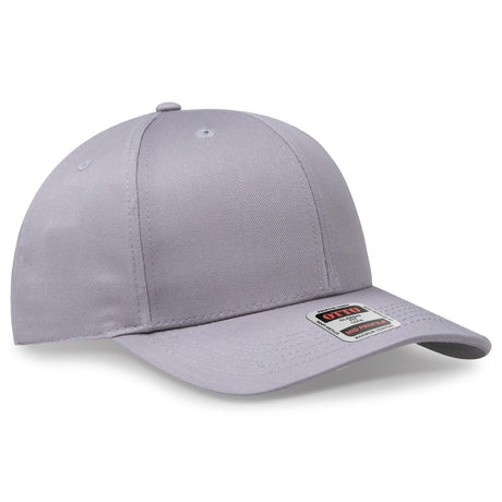 OTTO CAP 6 Panel Mid Profile Baseball Cap OTTO 27 - 079 Gray OSFM - Adult Hats