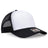 OTTO CAP 6 Panel Mid Profile Mesh Back Trucker Hat OTTO 112 - 1 Blk/Wht/Blk OSFM - Adult Hats