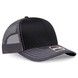 OTTO CAP 6 Panel Mid Profile Mesh Back Trucker Hat OTTO 112 - 1 Ch.Gry/Blk/Ch.Gry OSFM - Adult Hats
