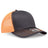 OTTO CAP 6 Panel Mid Profile Mesh Back Trucker Hat OTTO 112 - 1 Ch.Gry/Ch.Gry/N.Org OSFM - Adult Hats