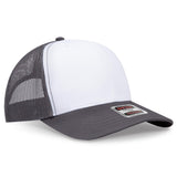 OTTO CAP 6 Panel Mid Profile Mesh Back Trucker Hat OTTO 112 - 1 Ch.Gry/Wht/Ch.Gry OSFM - Adult Hats