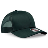 OTTO CAP 6 Panel Mid Profile Mesh Back Trucker Hat OTTO 112 - 1 Dk. Green OSFM - Adult Hats
