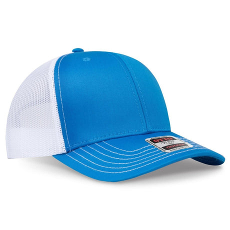 OTTO CAP 6 Panel Mid Profile Mesh Back Trucker Hat OTTO 112 - 1 Lk.Blue/Lk.Blue/Wht OSFM - Adult Hats
